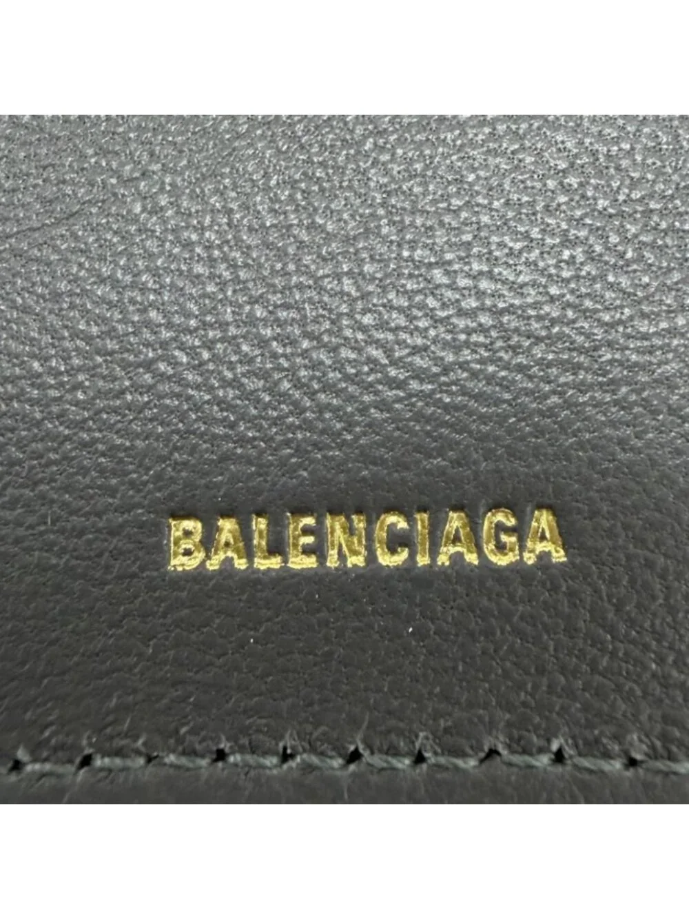 Balenciaga Envelope Leather Wallet Black Gold